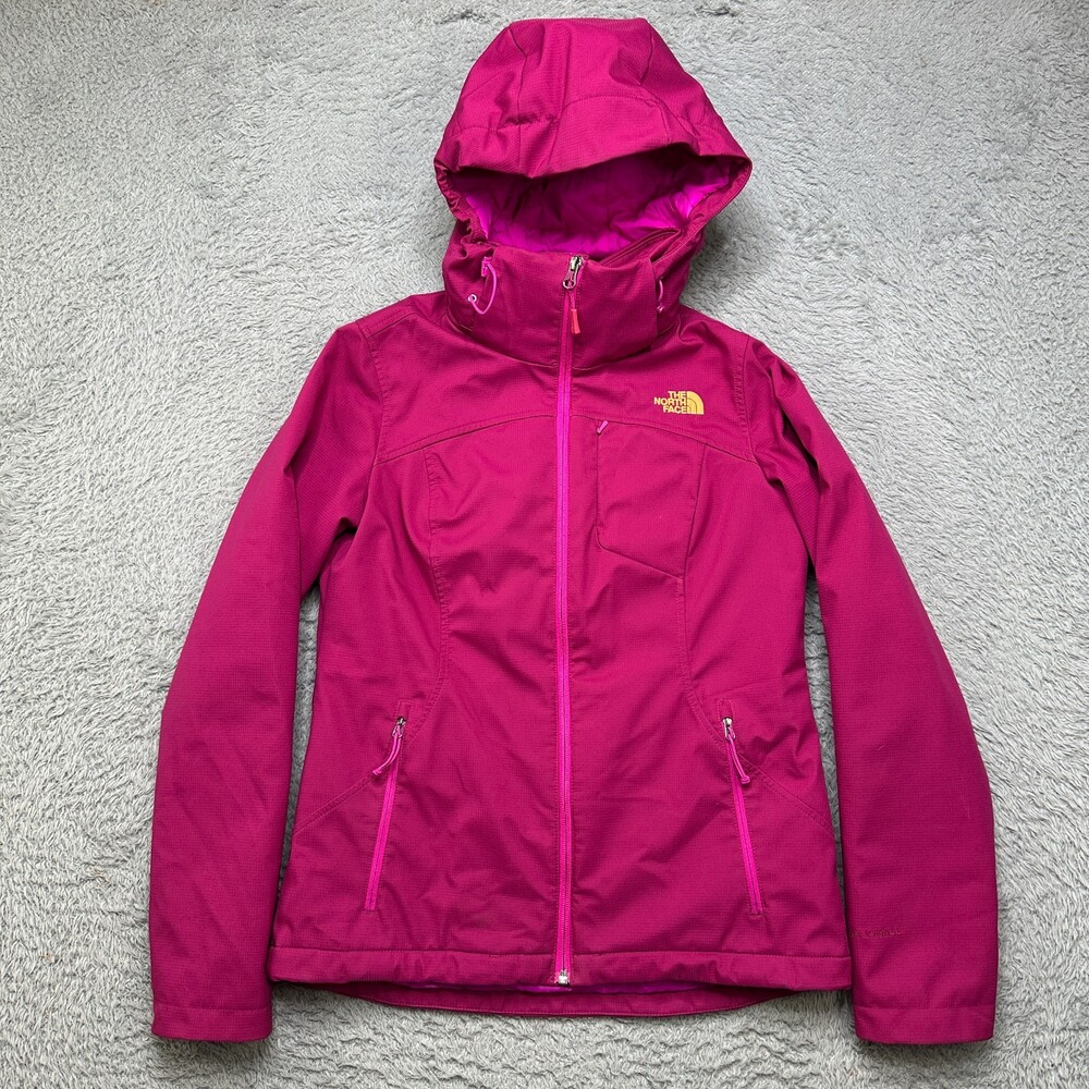 North Face Jacket Womens S Pink Bionic Windwall Tech Soft Shell Hooded